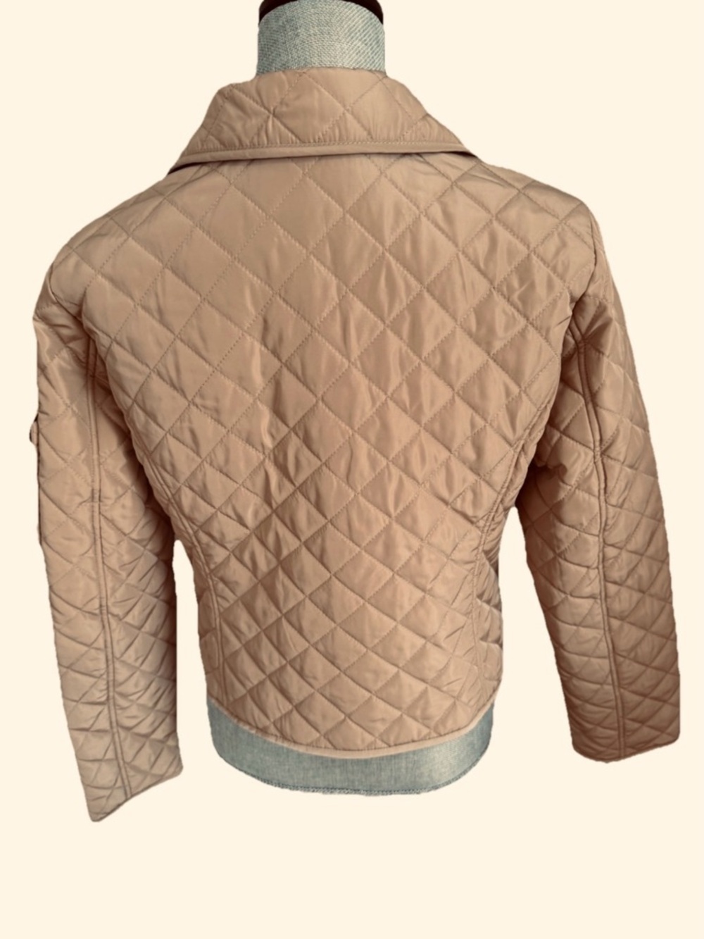 Michael Kors Beige Diamond Quilted Snap-Front  Jacket size M NWT - Picture 6 of 8